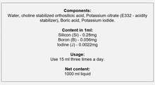 Load image into Gallery viewer, ORGANIC SILICA with BORON and IODINE liquid 1000 ml
